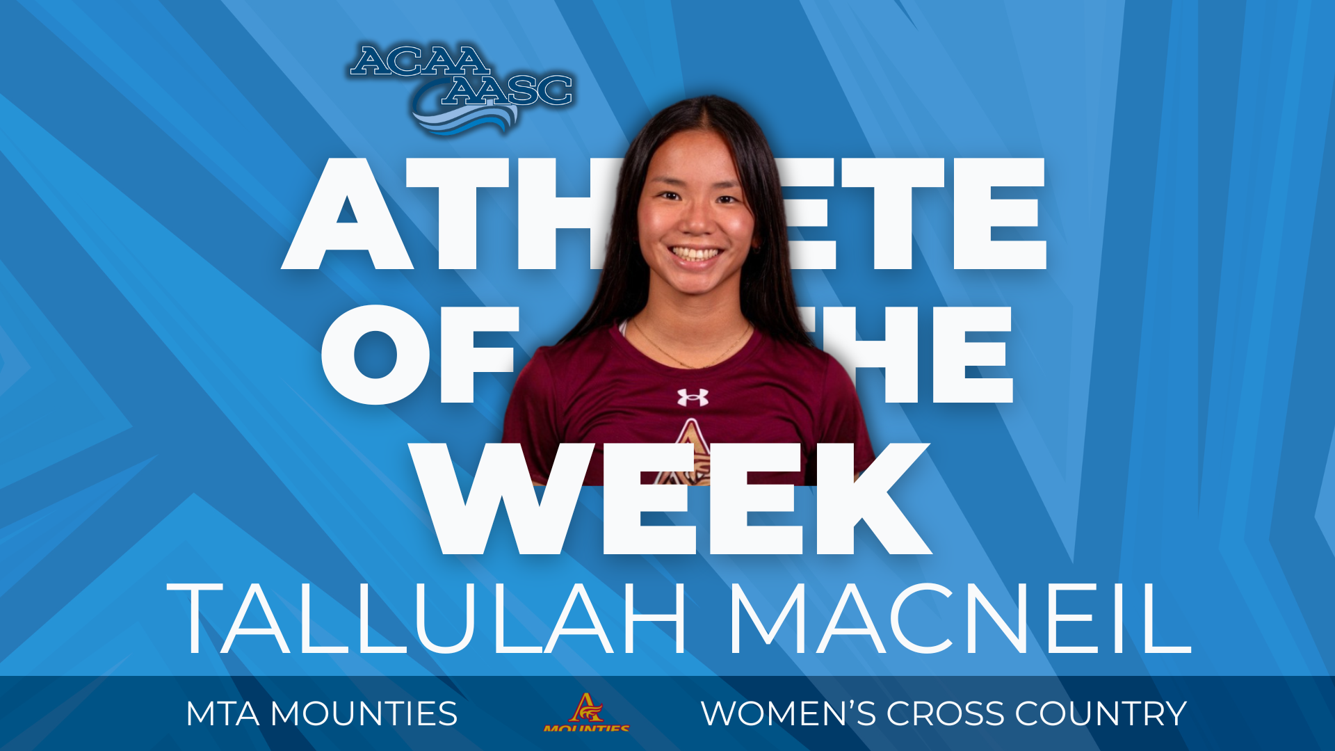 Tallulah MacNeil, ACAA Athlete of the Week
